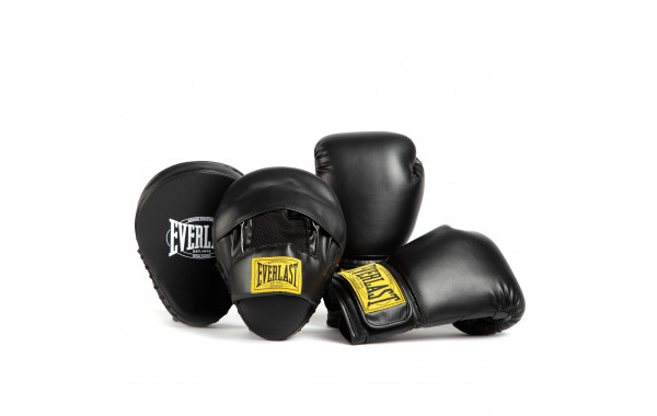 Набор (перчатки+лапы) Everlast 1910 PU P00003403 черный 600_380