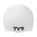 Шапочка для плавания TYR Wrinkle Free Silicone Cap LCS\100 белый 75_75