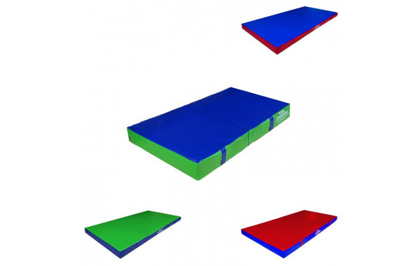 Мат гимнастический 100х50х5см винилискожа складной в 2 сложения (холлослеп/холлофайбер) Dinamika ZSO-001339 600_380