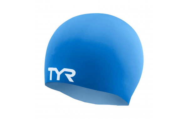 Шапочка для плавания TYR Wrinkle Free Silicone Cap LCSO-420 синий 600_380