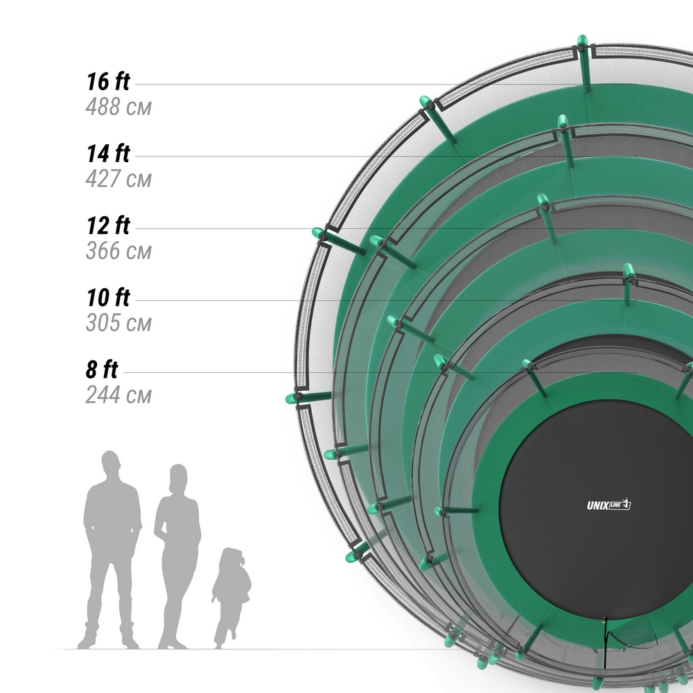 Батут Unix Line SUPREME BASIC 8 ft (green) TRUSUB8G 1000_1000