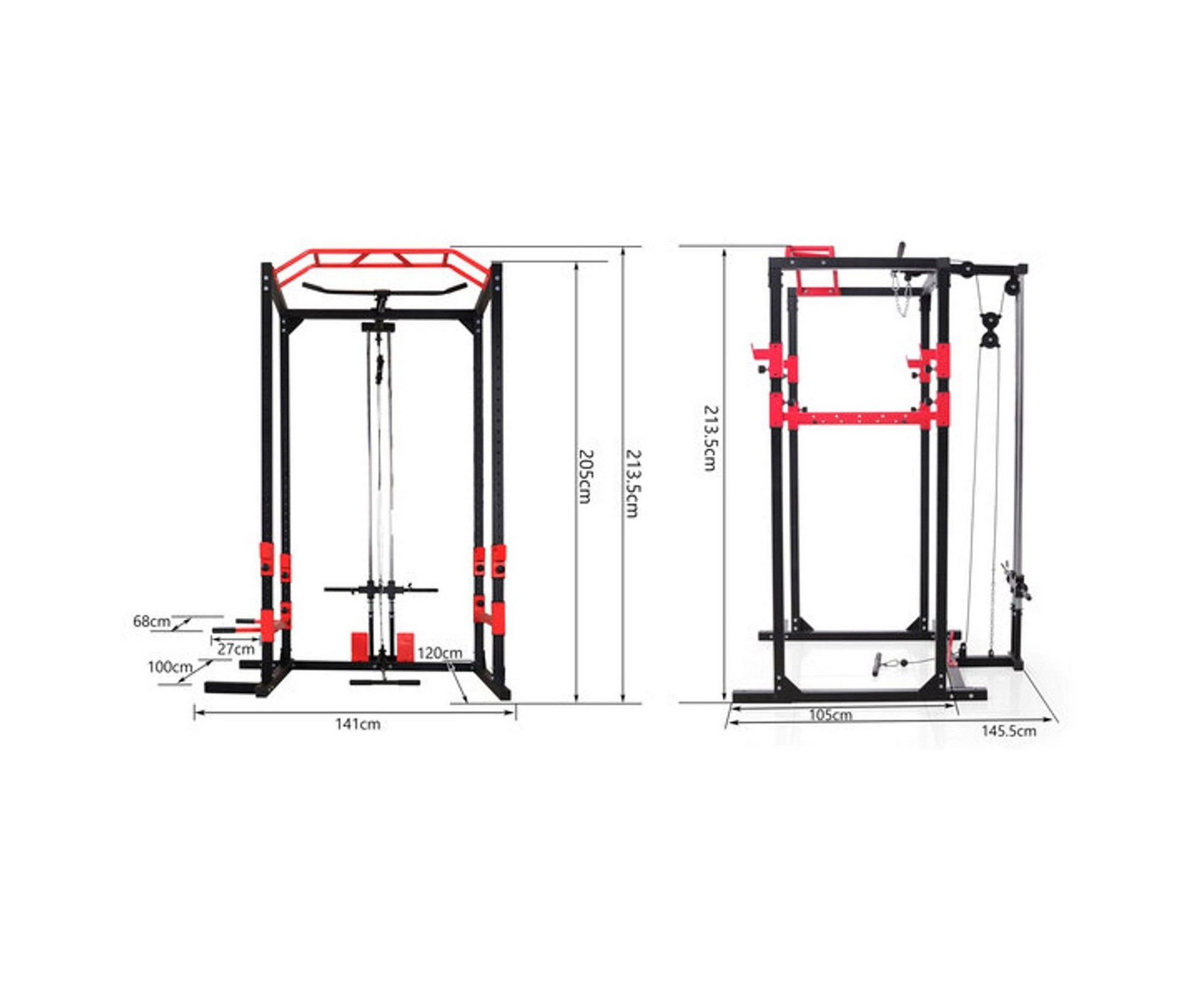 Силовая рама 141x146,5x214 Well Active, тяга сверху\ тяга снизу JH-D08 2000_1636