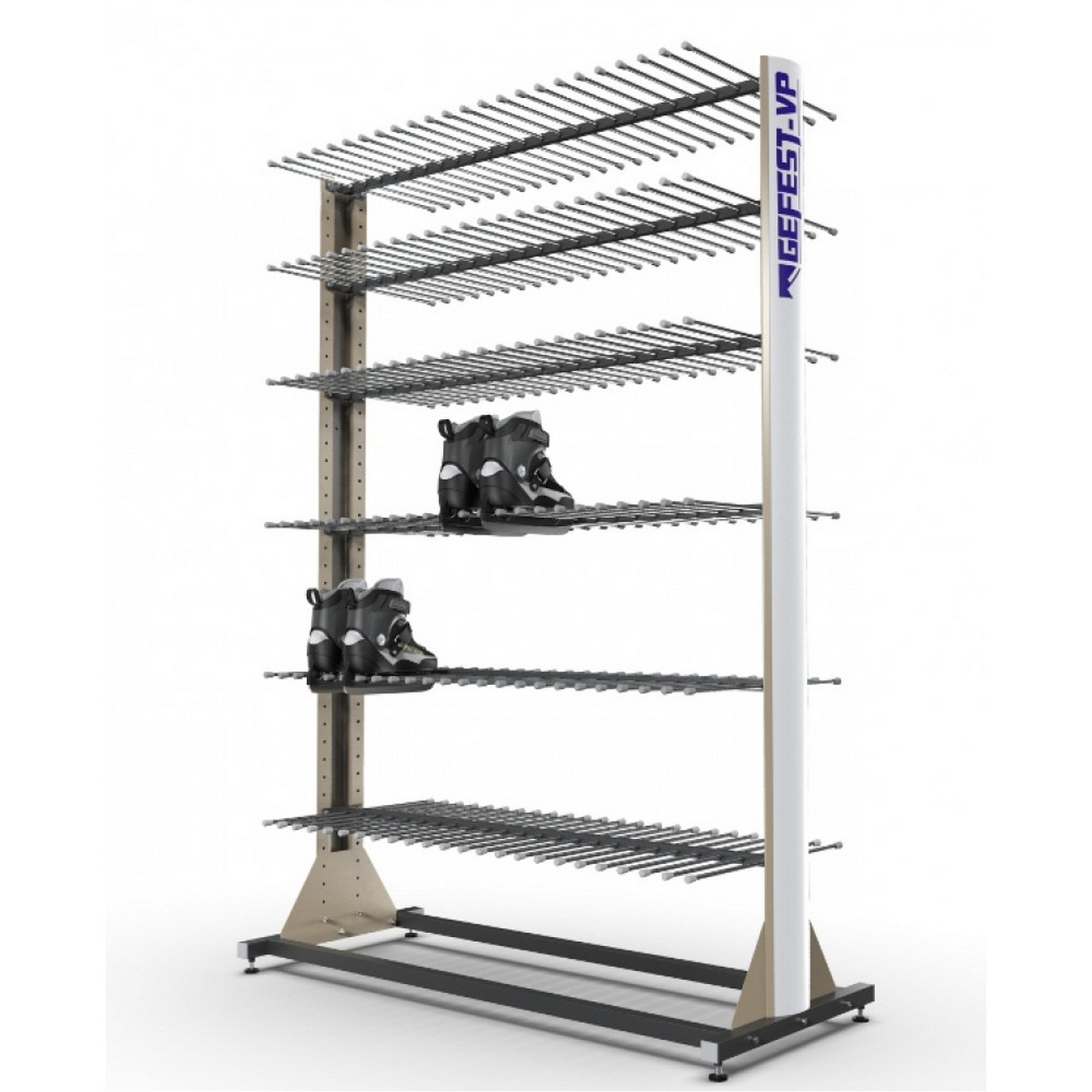 Стеллаж Премиум для коньков и роликов, двухсторонний 219х155х67см Gefest KPD6-72 2000_2000