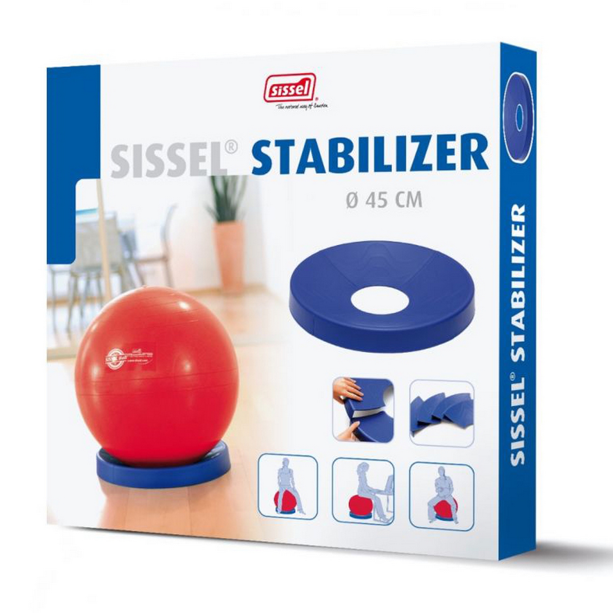 Подставка под гимнастический мяч SISSEL Exercise Ball Stabilizer 160.016 синий 2000_2000