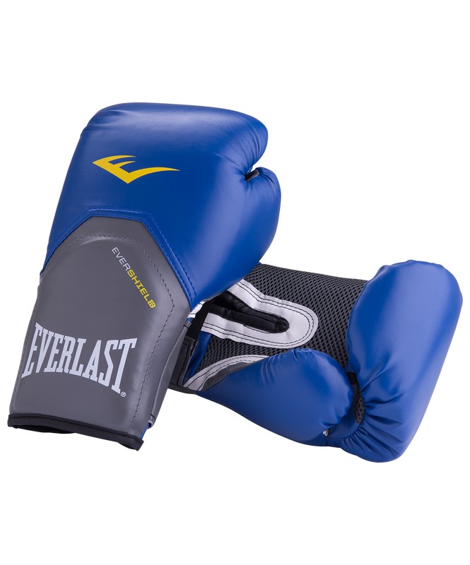 Перчатки боксерские Everlast Pro Style Elite 2212E, 12oz, к/з, синий 665_800