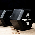 Гантель обрезиненная YouSteel HEX DB 15 кг 120_120